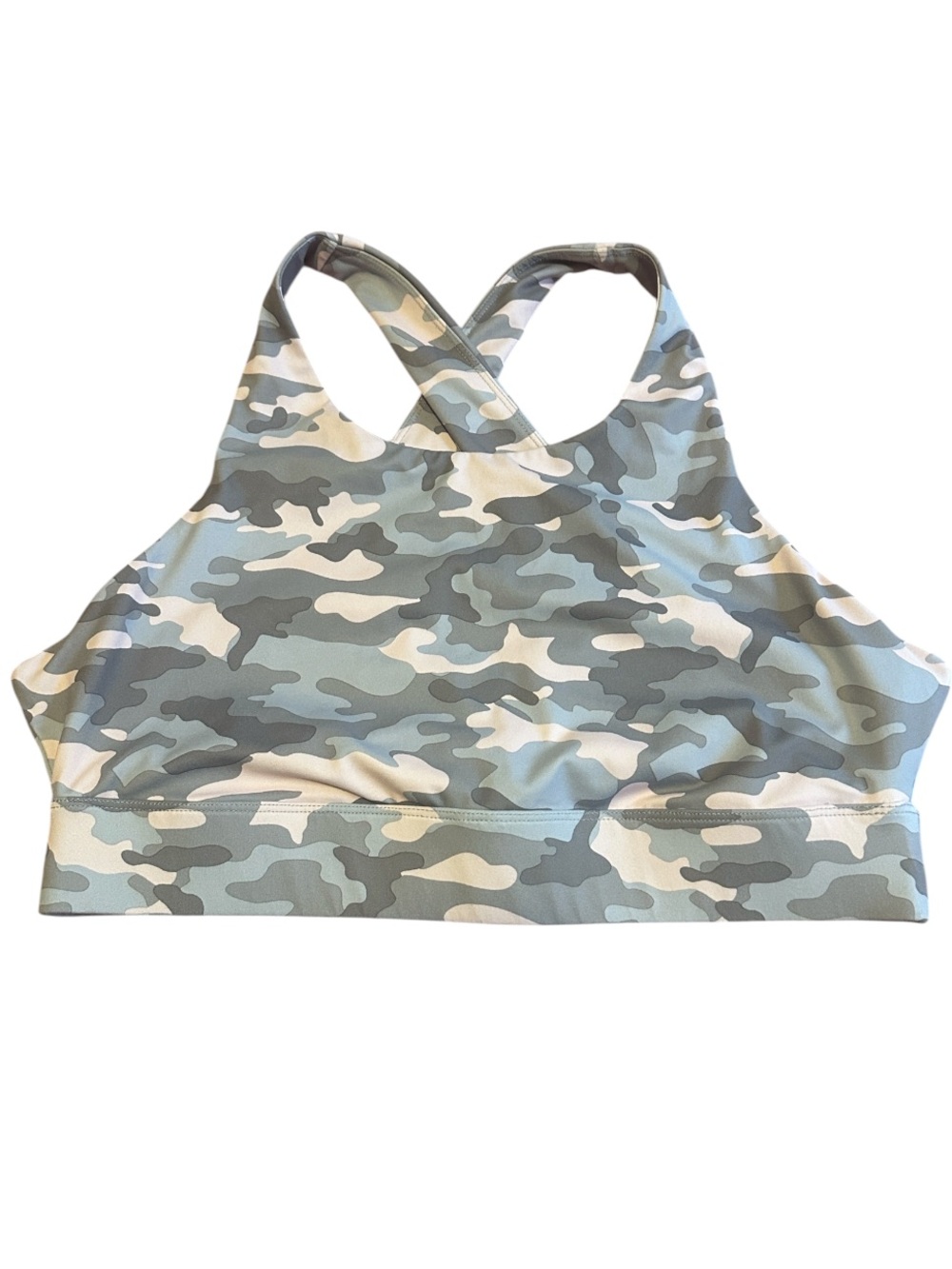 fabletics High Neck Camo Print Sports Bra Size XL